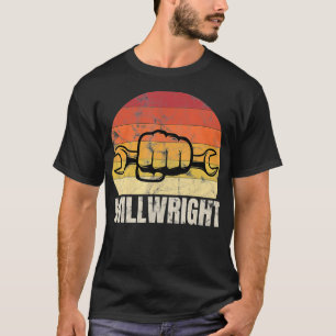 T-shirt Retro Vintage Sunset Millwright Profession Men Wom