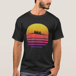 T-shirt Retro Vintage Sunset Old School Rower Rower Drôle