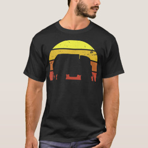 T-shirt Retro Vintage Sunset Recyclage ordures camion-poub