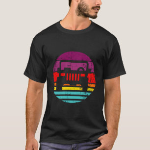 T-shirt Rétro Vintage Sunset Summer Vacances Road 4X4 Truc