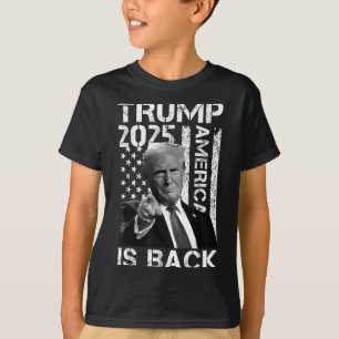 T-shirt Retro Vintage Trump L'Amérique Est De Retour 2025 