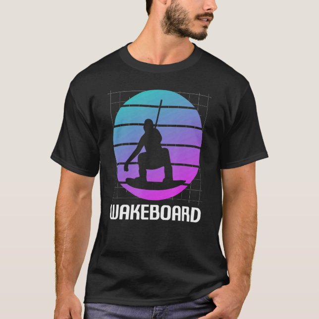 T-shirt Rétro Vintage Wakeboard Wakeboard (Devant)