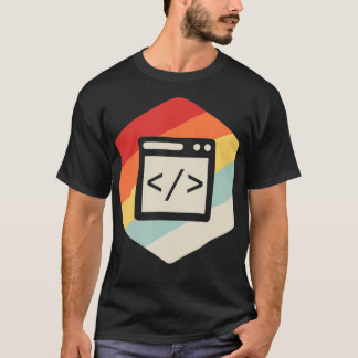 T-shirt Retro Vintage Web Developer - CSS JavaScript et H