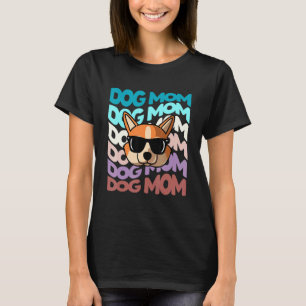 T-shirt Retro Vintage Welsh Corgi Chien Maman Cool Lunette