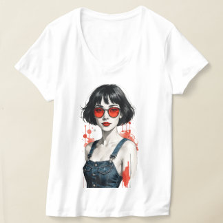 T-shirt rétro vintage Y2K pour femmes – Pop Art de