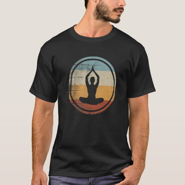 T-shirt Retro Vintage Yoga Pilates Training Yoga (Devant)