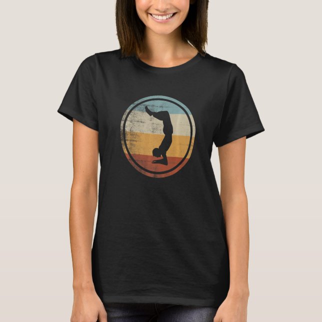 T-shirt Retro Vintage Yoga Pilates Training Yoga   (Devant)