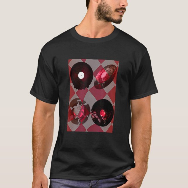 T-shirt Retro Vinyl Records 2 (Devant)