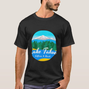T-shirt Retro Visite Lac Tahoe Montagnes Vacances