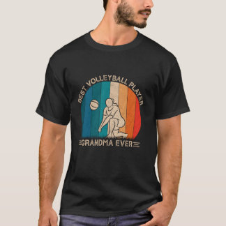 T-shirt Retro Volleyball Player Conception Pour Grand-Mère