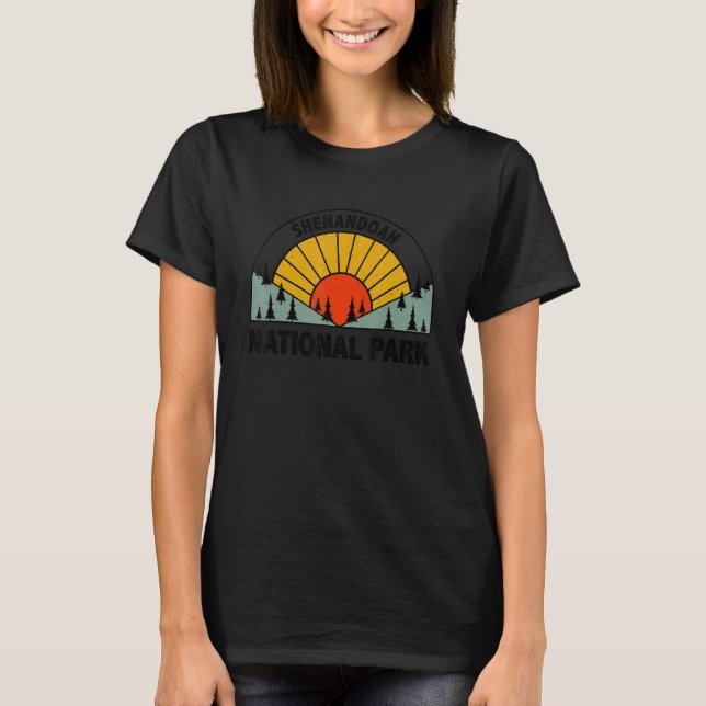 T-shirt Retro Voyage graphique Vintage Shenandoah National (Devant)