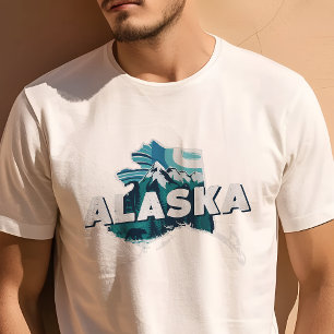 T-shirt Retro Voyage Iconic Alaska Graphic