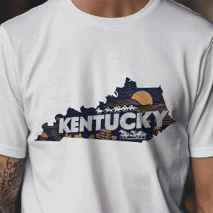 T-shirt Retro Voyage Iconic Kentucky Graphic