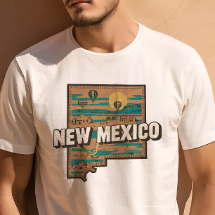 T-shirt Retro Voyage Iconic Nouveau-Mexique Graphisme