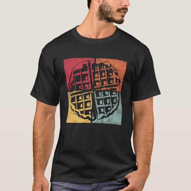 T-shirt Retro Waffle Chef de Hobby Gourmet (Devant)