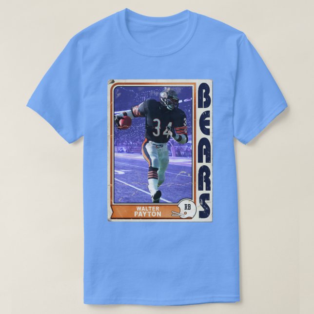 T-shirt Retro Walter Payton Trading d (Design devant)