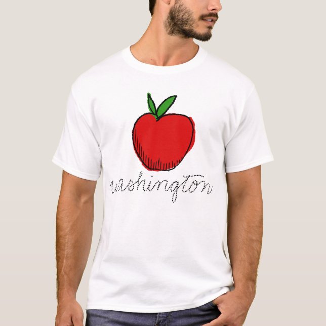 T-shirt Retro Washington Apple (Devant)