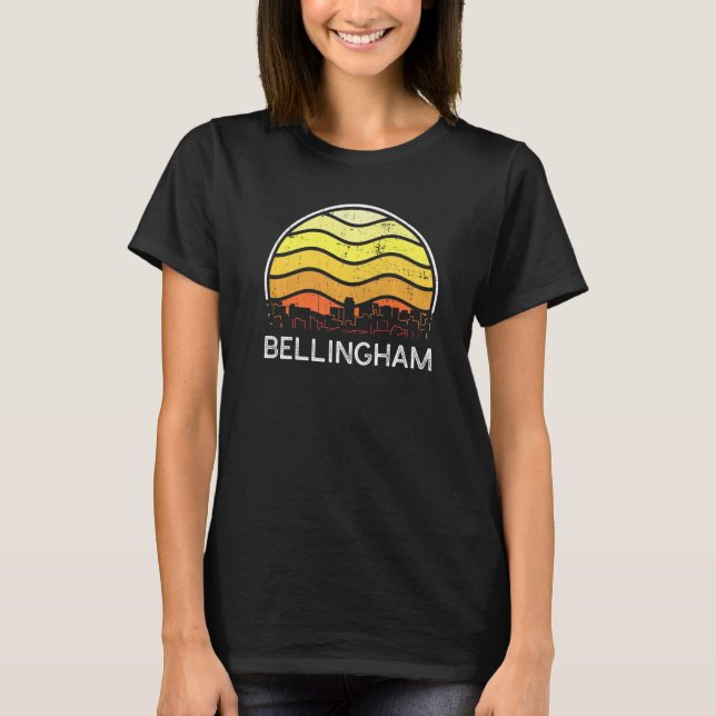 T-shirt Retro Washington Bellingham Visitors Skyline Vinta (Devant)