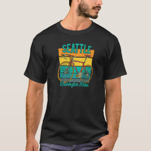 T-shirt Retro Washington Rider Pour Seattle Bicycle Enthus