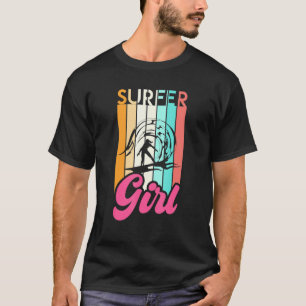 T-shirt Retro Water Sport Surf Vagues Surfer Filles Femmes