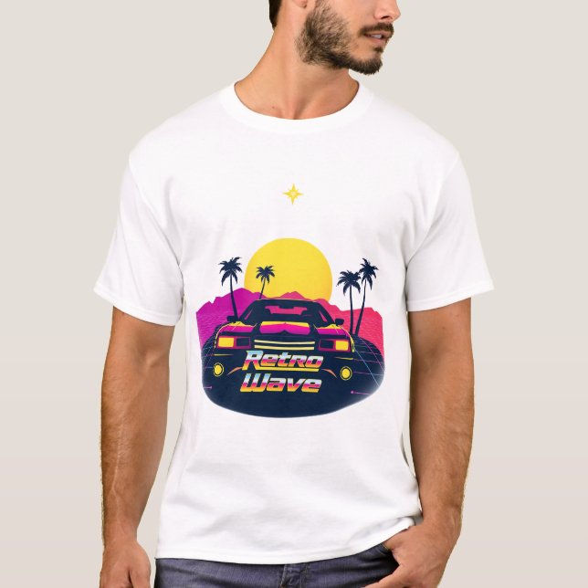 T-shirt “Retro Wave” Neon Drive (Devant)