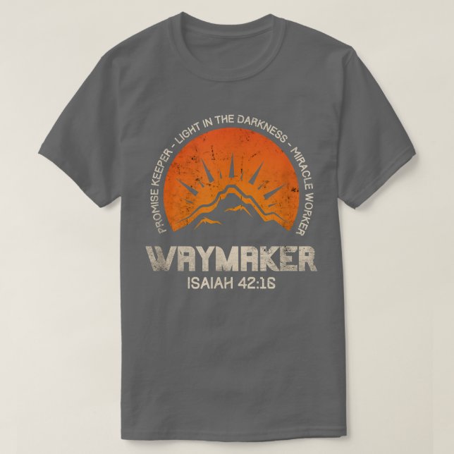 T-shirt Rétro Waymaker Promesse Keeper Miracle Worker Chri (Design devant)