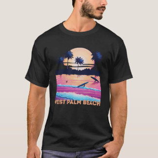 T-shirt Retro West Palm Beach Floride Surf souvenir