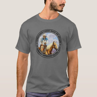 T-shirt Retro Western Cowboy Parfois Je Regarde En Retour