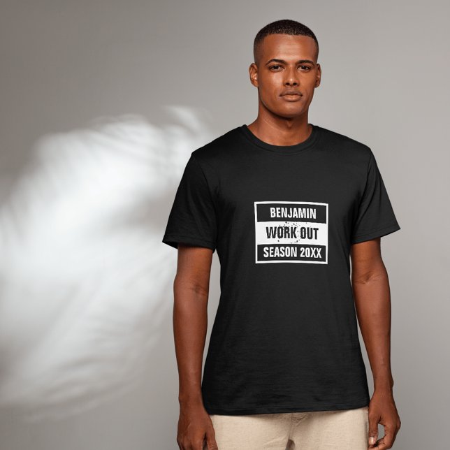 T-shirt Retro Work out Saison 20XX noir (Créateur téléchargé)