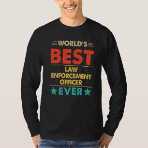 T-shirt Retro World, le meilleur agent de police jamais