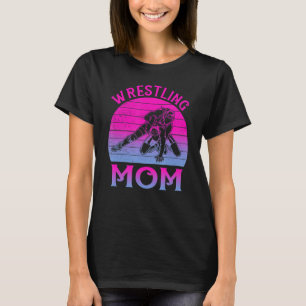 T-shirt Retro Wrestling Maman Sports Mama Wrestler Mère