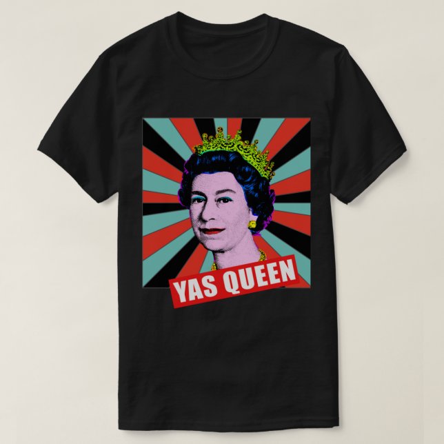 T-shirt Rétro Yas Reine Elizabeth II Son Altesse Royale Qu (Design devant)