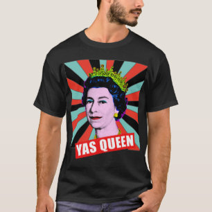 T-shirt Rétro Yas Reine Elizabeth II Son Altesse Royale Qu