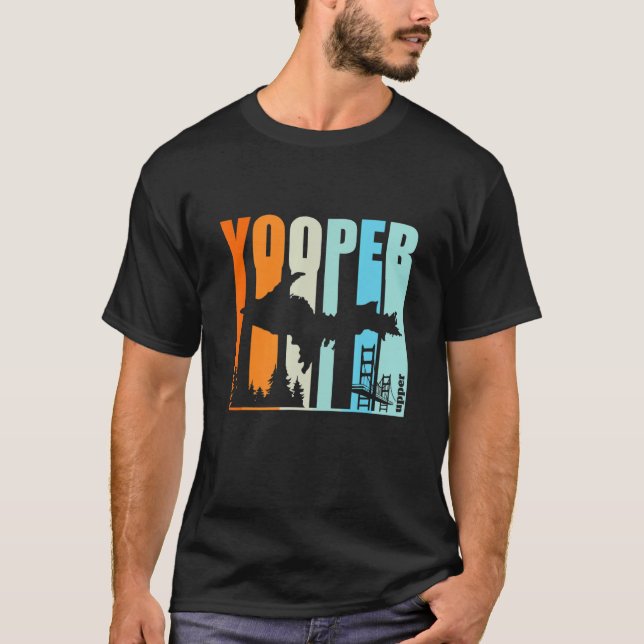 T-shirt Retro Yooper Upper Peninsula Michigan Vintage (Devant)