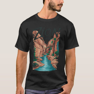 T-shirt Rétro Zion National Park The Narrows