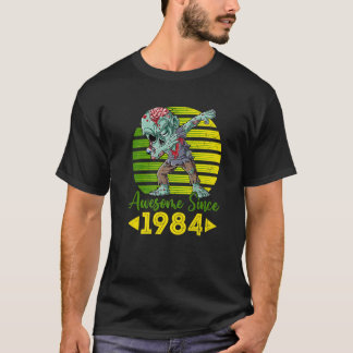 T-shirt Retro Zombie Dabbing Awesome depuis 1984 38ème Ann