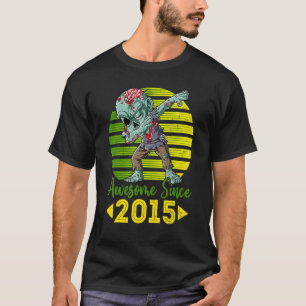 T-shirt Retro Zombie Dabbing Awesome depuis 2015 7ème Anni