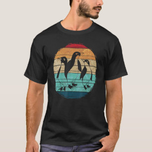 T-shirt Retro Zoo Oiseau Penguin Antarctique Animal Pengui