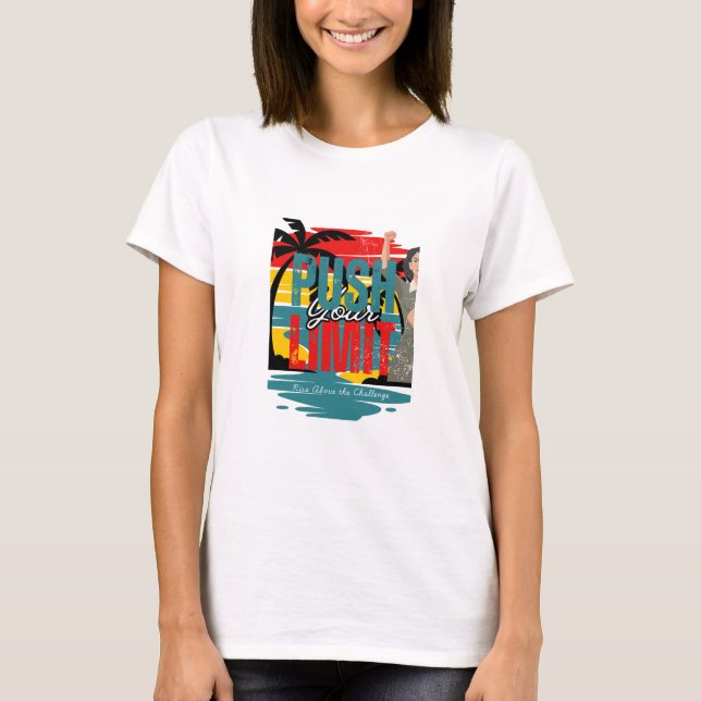 T-shirt retromotivation jaune bleu (Devant)