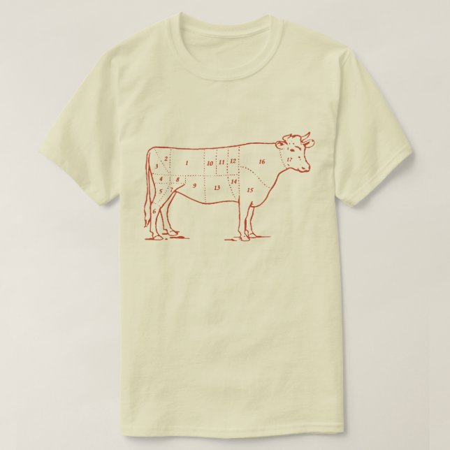 T-shirt Rétros coupes de boeuf (Design devant)