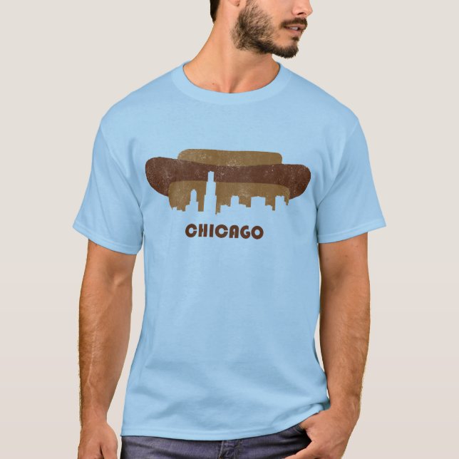 T-shirt Rétros Horizon-Hommes de Chicago (Devant)