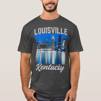 T-shirt RetroStyle Louisville Kentucky Downtown Ohio River