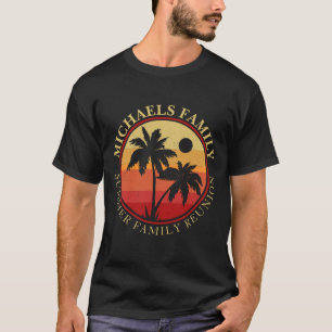 T-shirt Retrouvailles en famille Summer Sunset Beach Palm 