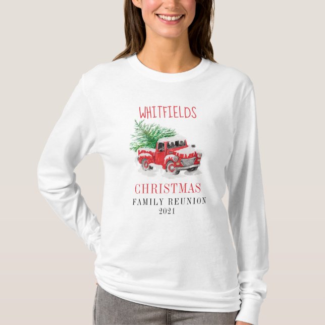 T-shirt Retrouvailles familiales de Noël sur mesure (Devant)
