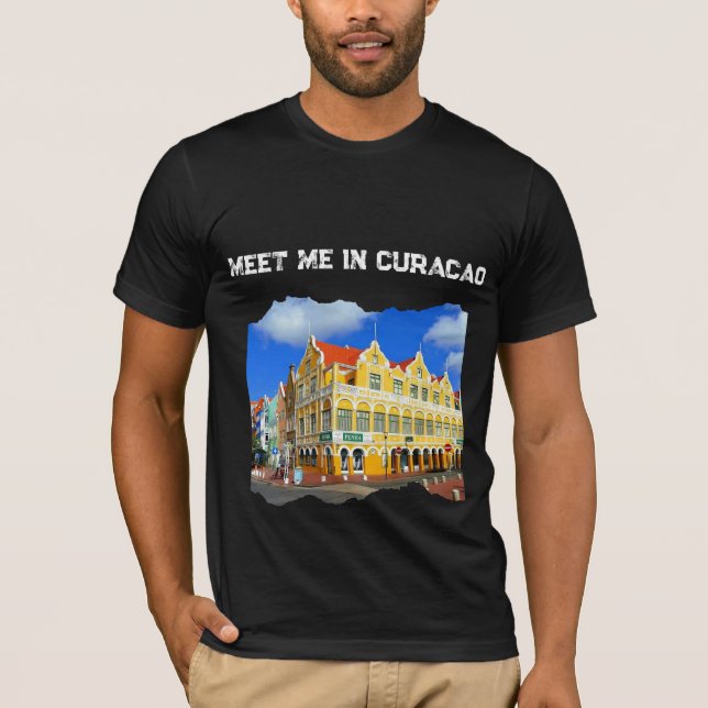 T-shirt Retrouvez-moi à Curaçao (Devant)