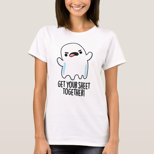 T-shirt Retrouvez votre feuille ensemble Funny Ghost Pun (Devant)