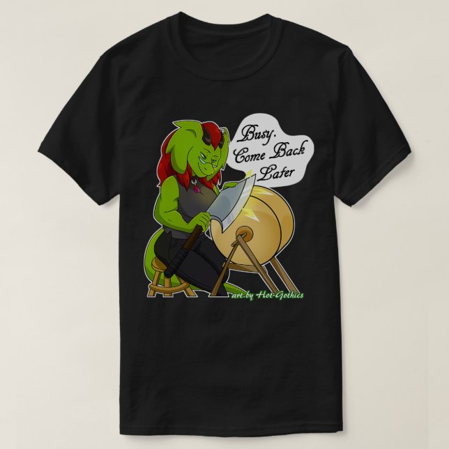 T-shirt Retsis Ax Sharpening Occupé Revenir Plus Tard 2 (Design devant)