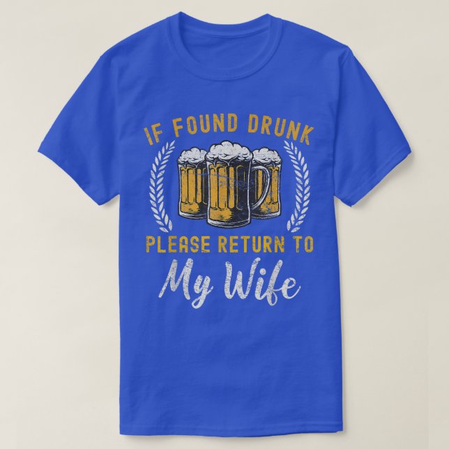 T-shirt Réturn To Wife Couples Funny Drinki (Design devant)