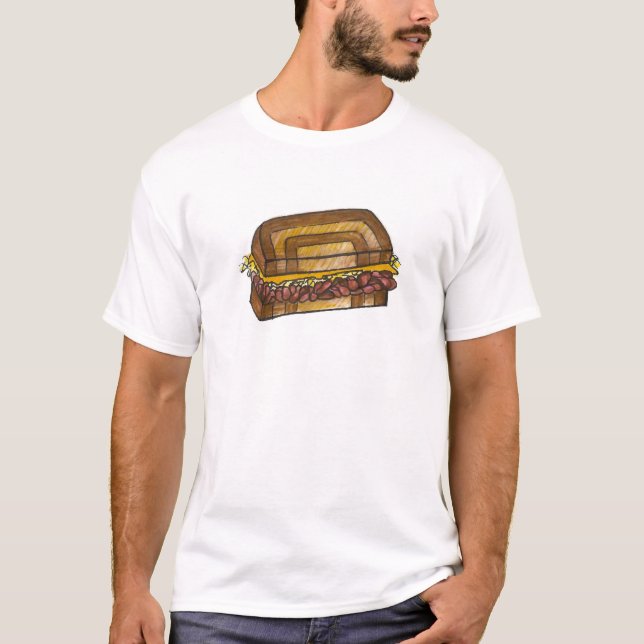 T-shirt Reuben Sandwich NYC Jewish Deli Corned Beef Food (Devant)