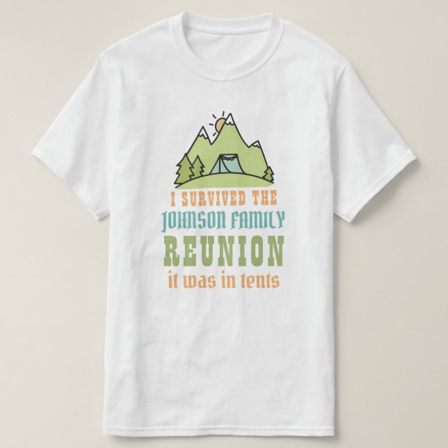 T-shirt Réunion de famille de campeurs de tentes drôle (Design devant)